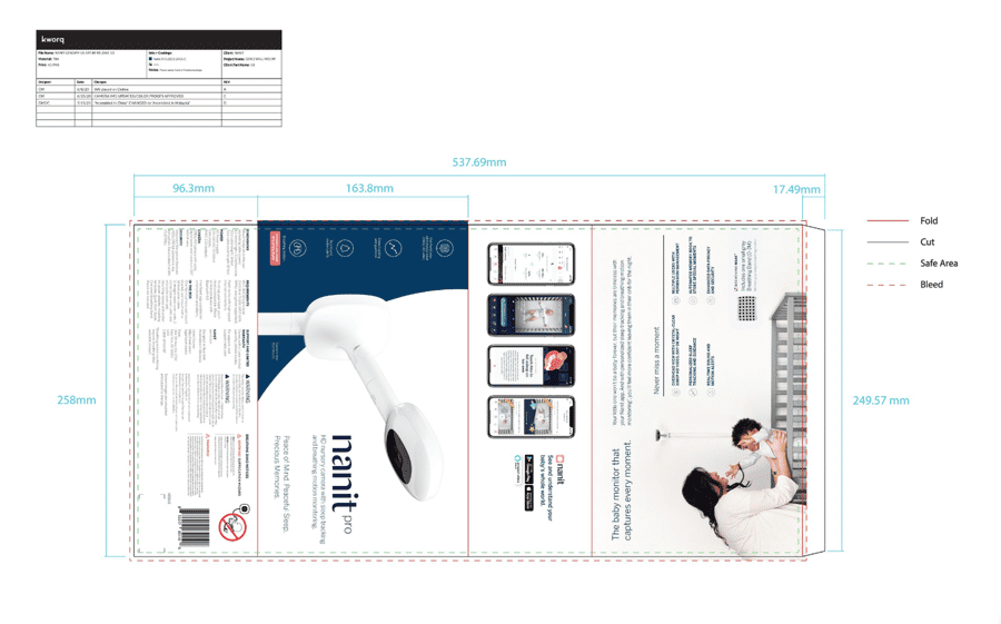 Nanit Pro Packaging die cut
