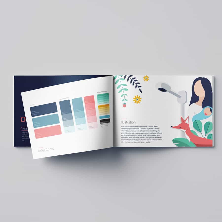 Image of a Nanit brand bible mock up